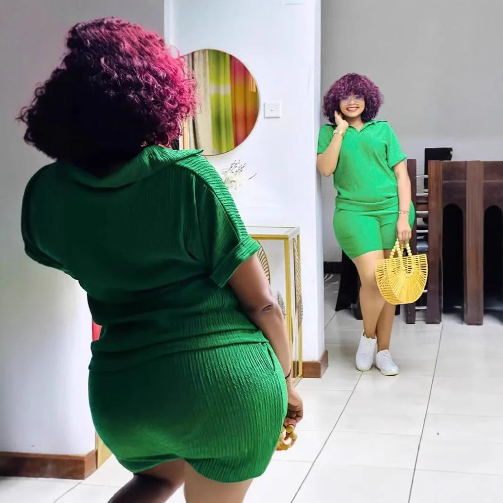 Short Set Women Two-Piece Sets Matching Sets Short Sleeve Print Letter Tops Long Pants High Waist Y2k Streetwear Casual Loose Good Vibrations