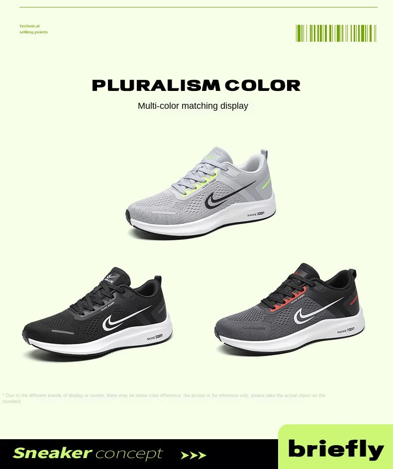 Men's Shoes 2025 New Summer Breathable Mesh Casual Sports Shoes Men's Trendyy Versatile Work Running Shoes Good Vibrations