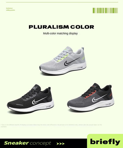 Men's Shoes 2025 New Summer Breathable Mesh Casual Sports Shoes Men's Trendyy Versatile Work Running Shoes Good Vibrations
