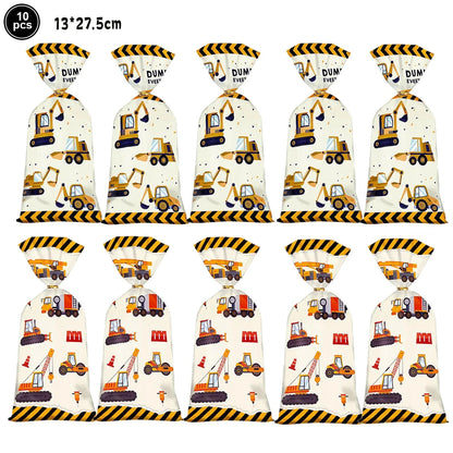 Construction Birthday Cake Decor Dump Truck Excavator Tractor Cupcake Toppers Kids Birthday Baby Shower Party Decors Supplies Good Vibrations