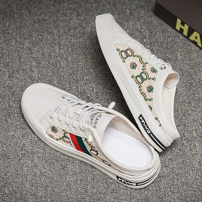 Sandals Man Casual Flat 2025 Fashion Slippers for Men Comfortable Cheap Korean Style Elegant Trend Shoes Original Style Rubber Good Vibrations