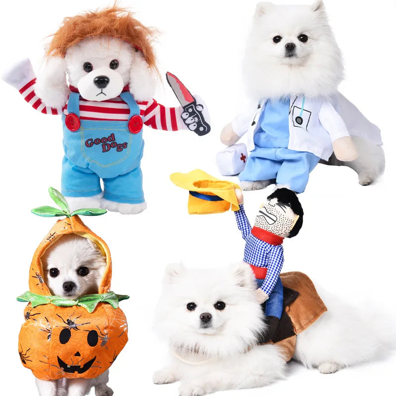 Halloween Dog Clothes Funny Pet Costume Small Dog Jacket Creative Outfit for Teddy Cats  Costume Dog Clothes for Small Dogs Good Vibrations