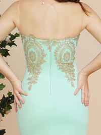 Mint Green Bridesmaid Dresses Mermaid Lace Applique Mesh Neck Backless Evening Formal Party Prom Gown For Bride Vestido De Gala Good Vibrations