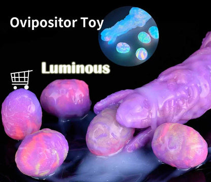 YOCY wearable strapon dildo with luminous ovipositor toy.