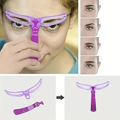 8 In 1 Reusable Eyebrow Stencil Beauty Makeup Brow Stamp Template Eyebrows Shape Set Eye Brow Makeup Tools and Accessories Good Vibrations