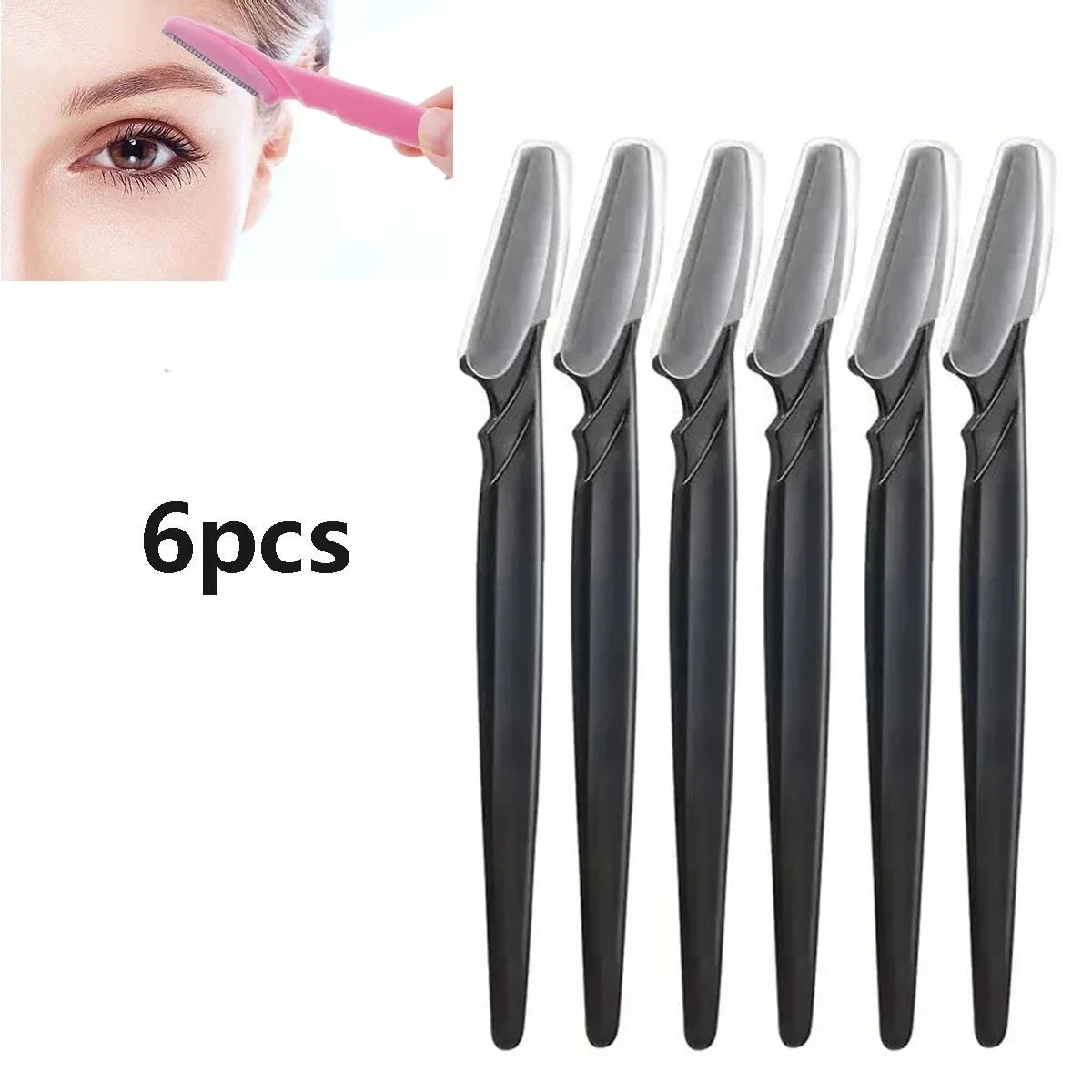 6/12Pcs Mix Color Eyebrow Razor Women Face And Body Safe Trimmer Hair Shaver Eye Brow Remover With Cover Small Makeup Tools Set Good Vibrations