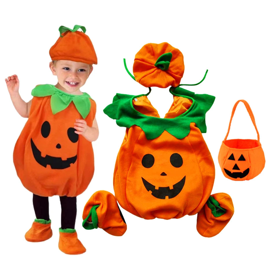 Baby Boy Girls Halloween Cosplay Pumpkin Clothes Jack Nightmare Before Xmas Romper Christmas Cotton Striped Costume Good Vibrations