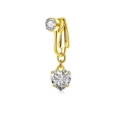 Clip On Belly Button Ring Butterfly Copper Zircon Pink Fake Belly Piercing Umbilical Navel Body Jewelry Trendy Fashion Style Good Vibrations Adult Super Store