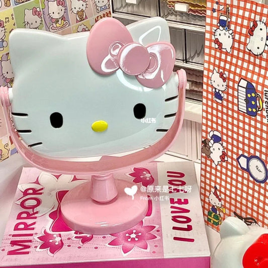 Hello Kitty My melody Fashion Dressing Table Bedroom Mirror Desktop Cosmetic Mirror Home Creative Dormitory Gift Wholesale Good Vibrations