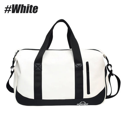 1PCS Gym Duffle Bag with Shoe & Wet Compartments, Multiple Pockets, Adjustable Shoulder Strap for Sports, Travel,Fitness,Workout Good Vibrations