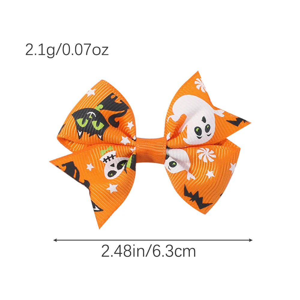 10Pcs/Set Baby Girl Halloween Hair Clips Pumpkin Bat Ornaments Hairpin Party Decoration Kids Hair Accessories Good Vibrations