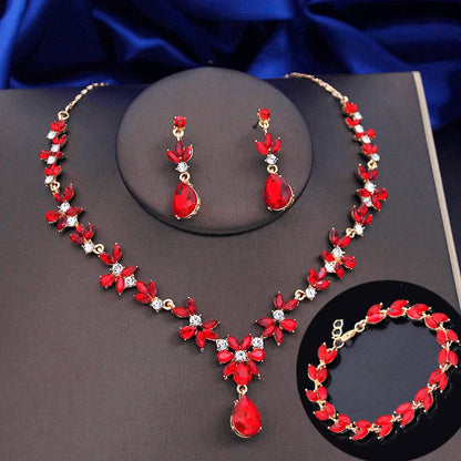 3pc Jewelry Sets for Women Fashion Earrings Bracelets Choker Necklace Set Good Vibrations Adult Super Store