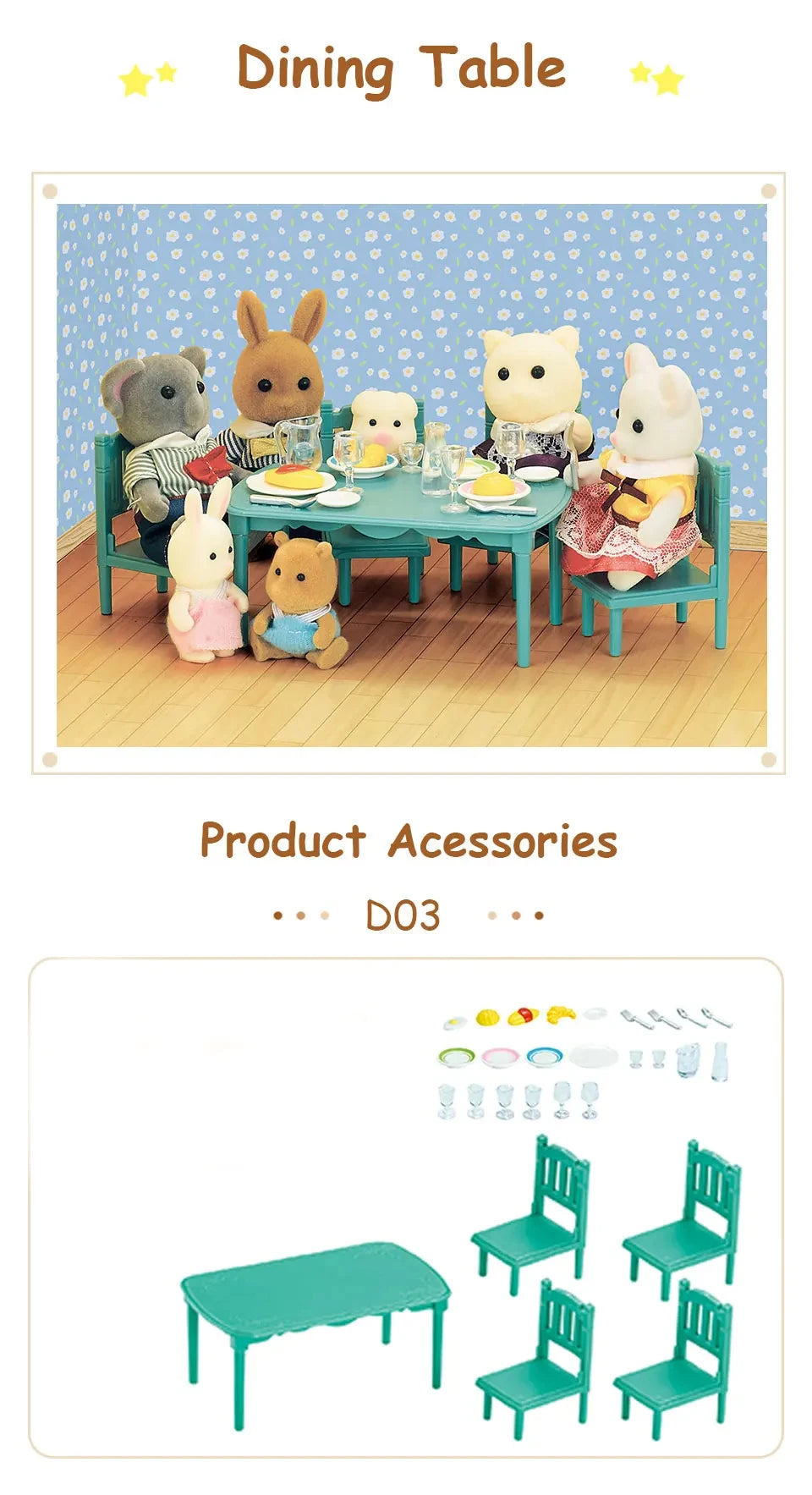 1:12 Miniature Furniture Forest Family Kitchen Toy Dining Table Dollhouse Accessories Bathroom Pretend Play For Girl Gifts Toys Good Vibrations