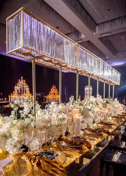 2/4/5/8/10 pieces of wedding centerpiece acrylic flower stand, main table decoration, electroplated gold, birthday party event Good Vibrations