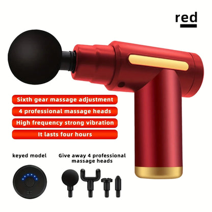 Long endurance TYPE-C mouth electric massager with six adjustable levels, silent fascia gun, multifunctional button fascia gun Good Vibrations