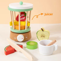 Children's playhouse wooden toys, simulation juicer, coffee machine, blender, bread machine, creative building blocks Good Vibrations