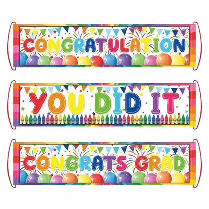 Graduation Season Decoration Holding Banners Atmosphere Photo Props Graduation Party Decoration Good Vibrations