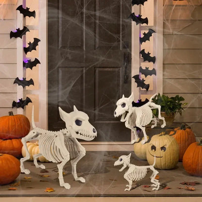 Halloween Decor Creative Home Ornament Animal Skeleton Little Wolf Skeleton Indoor Outdoor Garden Decoration Good Vibrations