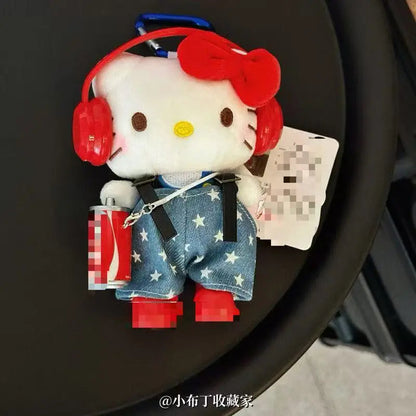 Hellokitty Doll Keychain Pack Packaging Decoration Hellokitty Hold Red Can Pendant Cute Gift Accessories Toys Good Vibrations