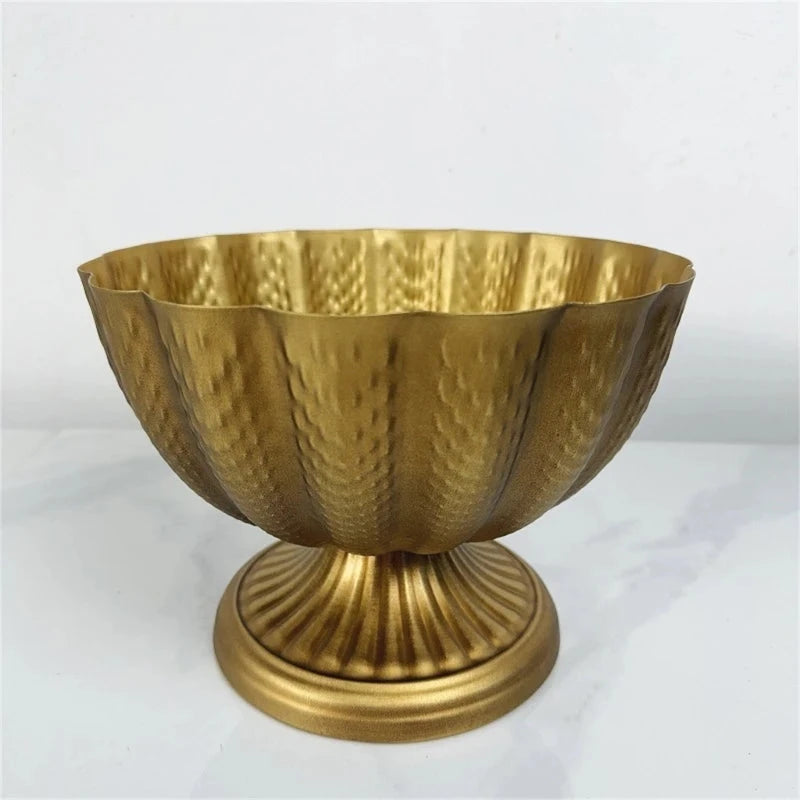 Vintage Iron Compote Bowl Vases for Wedding Centerpieces Small Set of 2 Good Vibrations