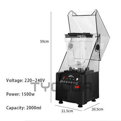 Commercial Blender Electric Ninja blender Fruit Food Ice Crusher Processor Smoothies Juicer Maker Crusher Grain Grinder 110-220V Good Vibrations