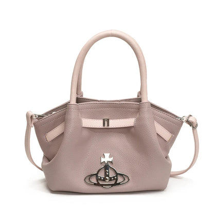 Classic Designer Paris Fashion Tote Messenger Purse Shopper Bag Elegant Leather Solid Color Commuter Good Vibrations