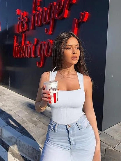 Women Sexy Thread Short Bodysuit Seamless Sleeveless Knited Bodysuit Fitness Yoga Trainning High Elastic Sports Unitard Jumpsuit Good Vibrations