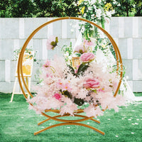 Gold 80cm Wedding Cake Stand Flower Stand Floral Hoop Wedding Decor Good Vibrations