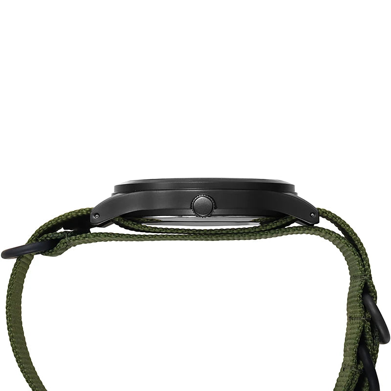 2024 TPW Field Watch Easy Reading Fabric Strap 24 Hours Display Quartz Movement Good Vibrations
