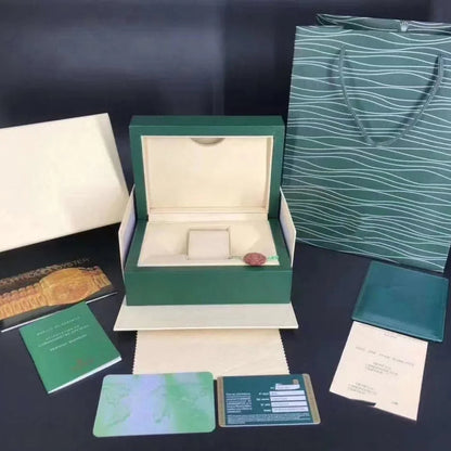 Green Box Watch Gift Set with Instructions Card Luxury Christmas Gift Packaging Watch Case Brand None Origin Full Set Gift Box Good Vibrations