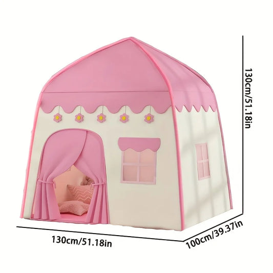 Large Pink Flower Princess Play Tent for Kids Perfect for Role-Playing and Dress-Up, Play Tent Playhouse Decor Durable Play Tent Good Vibrations