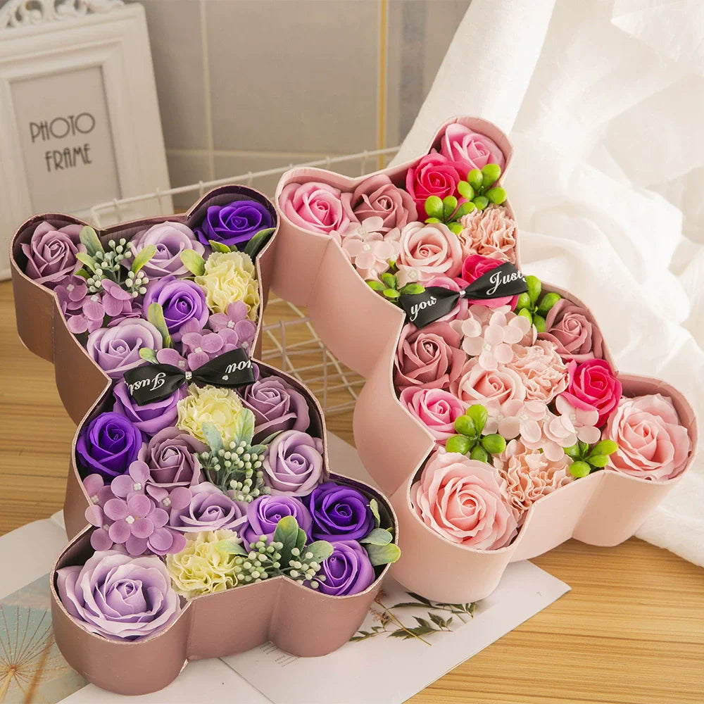 Mother's Day Rose Gift Box Soap Flower Gift Set Valentine Roses Boutique Package Gifts For Wife Wedding Supplies Wedding Good Vibrations Adult Super Store