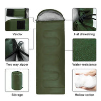 Camping Sleeping Bag Ultralight Waterproof 4 Season Warm Envelope Backpacking Sleeping Bags for Outdoor Traveling Hiking Good Vibrations