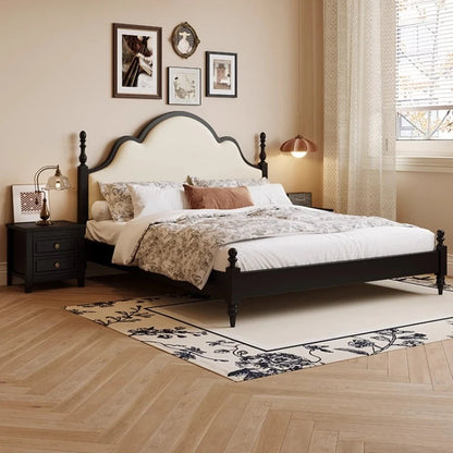 Double Headboard Beds Modern Unique French Lounge Beds Bedroom Sleeping Lounge Muebles Para Dormitorio House Accessories Good Vibrations
