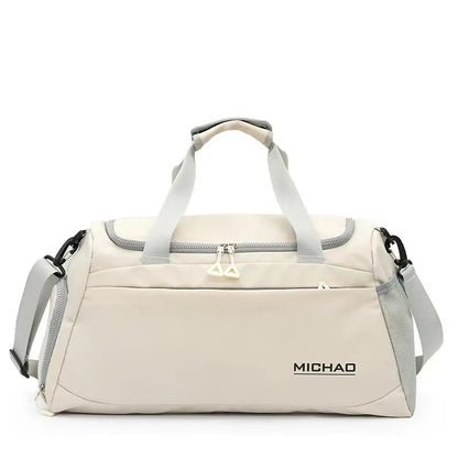 Multi Functional Sports Duffle Bag Large Capacity Gym Yoga Travel Bag  for Fitness Workout Weekend Trips Good Vibrations