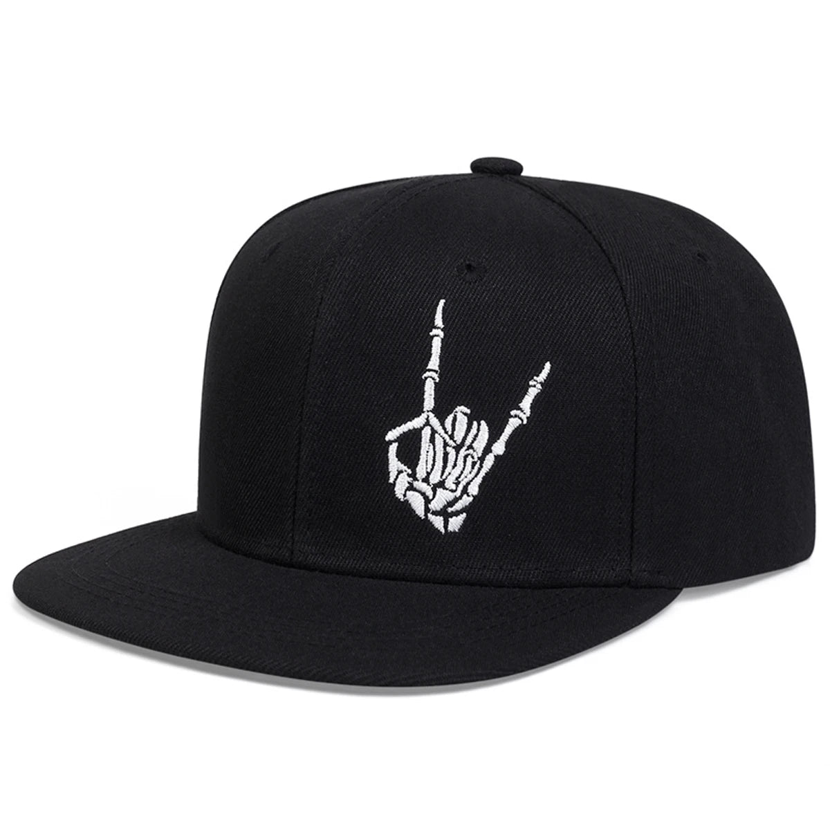 Unisex Skeleton Fingers Embroidery Hip-hop Hats Spring Autumn Outdoor Adjustable Casual Baseball Caps Sunscreen Hat Good Vibrations