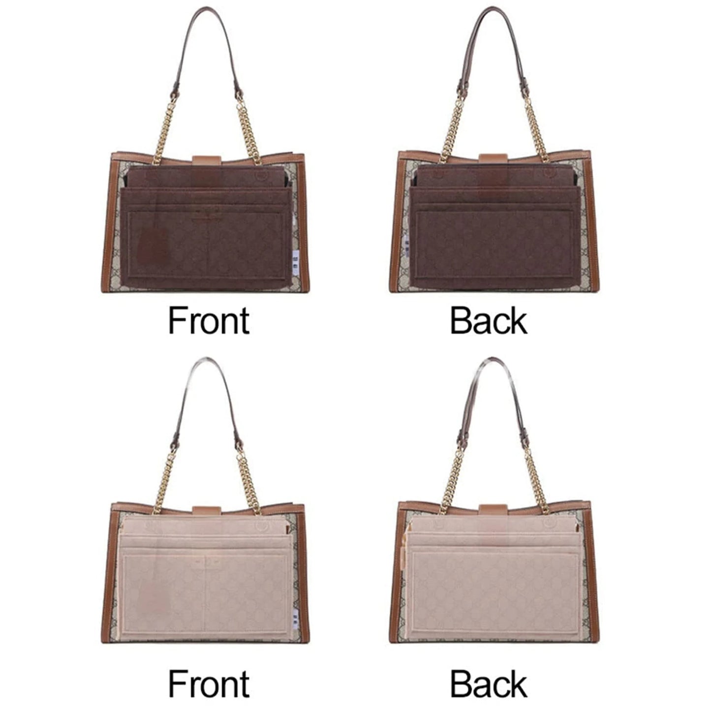Purse Organizer Insert, Multi-Pocket Felt Bag Organizer For Handbag Tote Bag Purse Organizer Good Vibrations