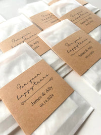 Wedding Party Favors for Guests, For Your Happy Tears Wedding Tissues, Tears of Joy Tissue Packets, Wedding Handkerchief Good Vibrations