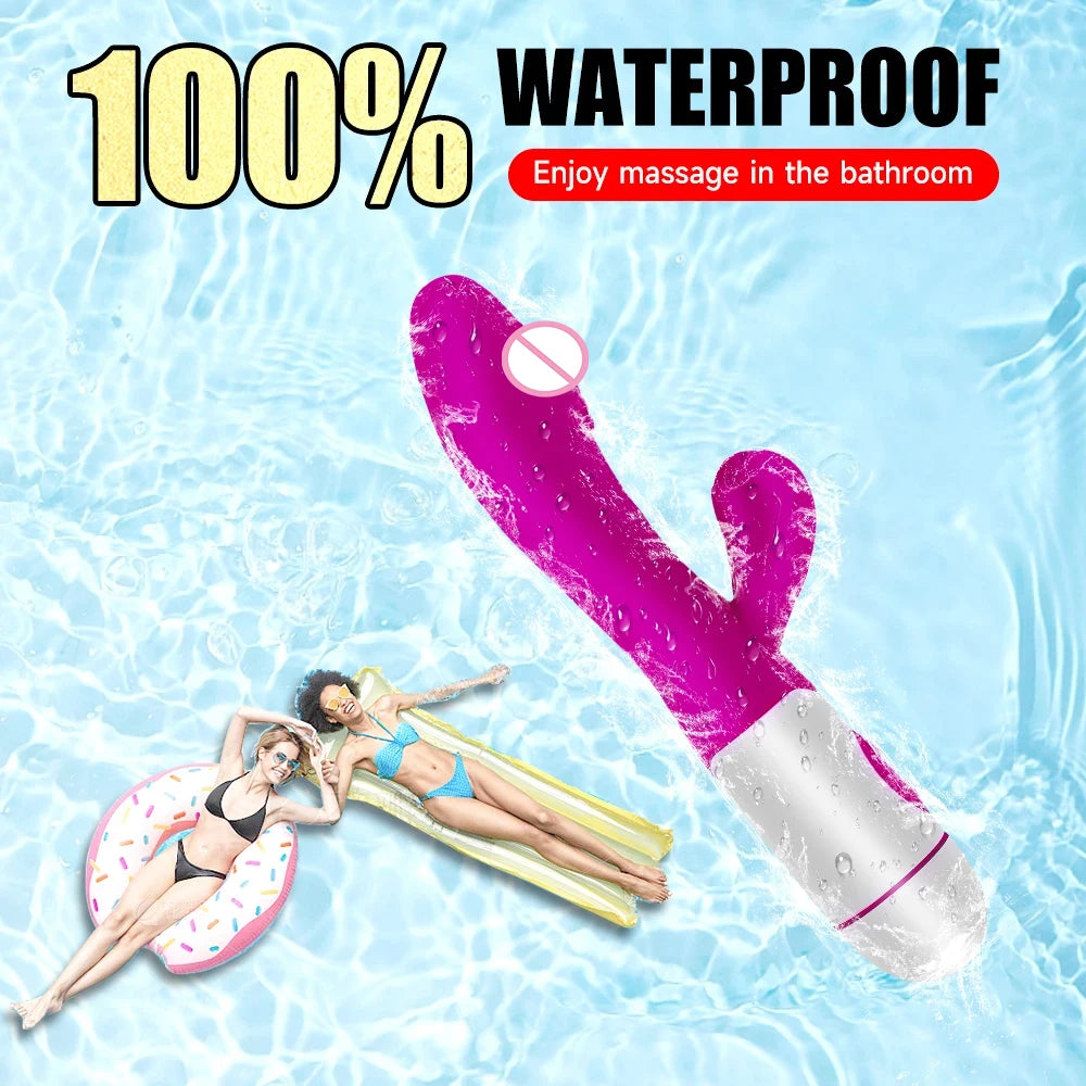 Powerful Rabbit Vibrator Dildo Dual Vibration G Spot Clitoris Stimulation Masturbators Vaginal Massager Adult For Women Sex Toys Good Vibrations Adult Super Store