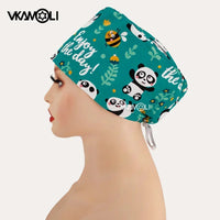 Surgical hats with various prints of hats for doctors and nurses scrub hat Good Vibrations