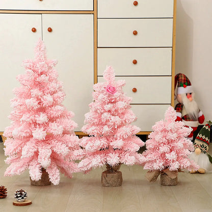 Artificial Pink Christmas Tree Mini Desktop Decoration 30cm/45cm/60cm Ornaments Trees Perfect For Home Garden Courtyard Decorate Good Vibrations