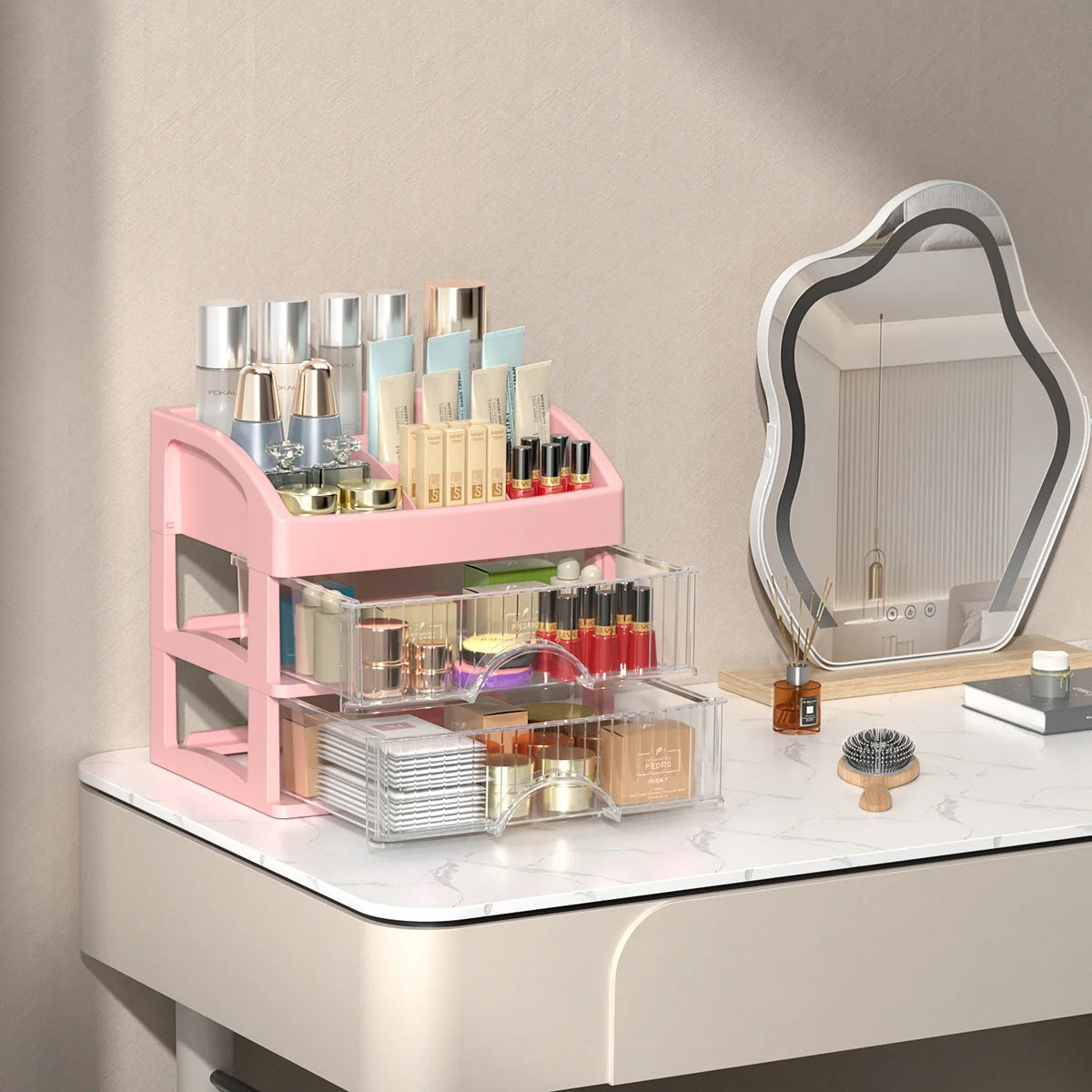 Make Up Large Capacity Organiser Drawer Jewelry Makeup Storage Nail Polish Lipstick Skincare Perfume Organizer Makeup Products Good Vibrations