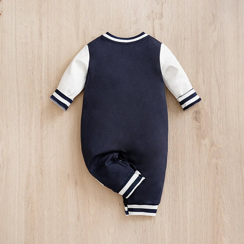 Newborn Baby Baseball Clothes 0 3 6 9 12 Months Boston Cotton Long Sleeve Footies Toddler Boy Clothes Kids Jumpsuit Pyjama Bebe Good Vibrations