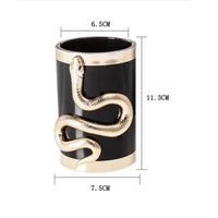 Snake Makeup Brushes Set Concealer Contour Eye Shadow Cosmetics Brushes Blushing powder Blending Brush kit 10pc for make up Good Vibrations