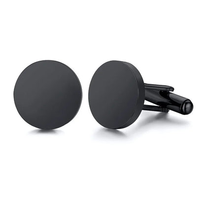 Personalized Engrave Initial Cufflinks for Wedding Birthday Groomsmen Gift Stainless Steel Cufflinks Statement Jewelry Good Vibrations