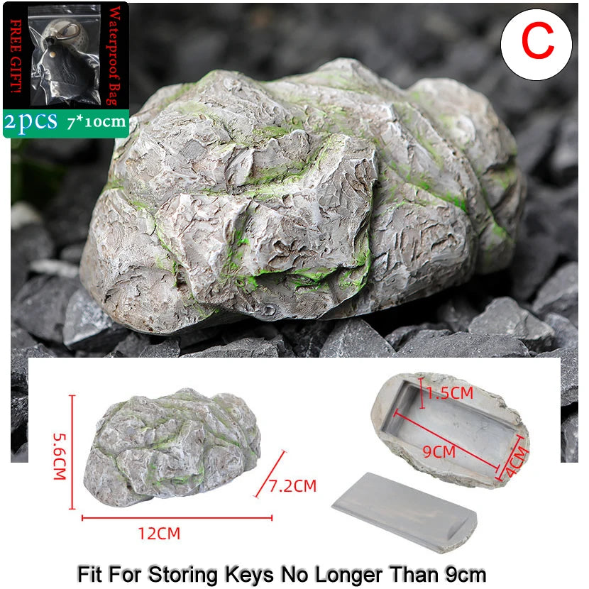 Sight Secret Rock Stone Shape Key Safe Box Hidden Storage Compartment For Home Garden RV Spare Keys Safes Free Gift Zipper Bag GOOD Vibrations Adult Super Store