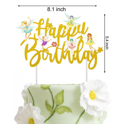 Fairy Party Supplies for Girl Birthday Fairies Enchanted Themed Baby Shower Party Decor Garden Flower Disposable Tableware Decor Good Vibrations