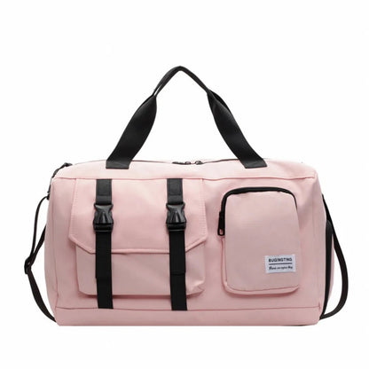 Oxford Fitness Duffel Bag Single Shoulder Lightweight Travel Luggage Bag Waterproof Large Capacity Weekender Bag Sports Good Vibrations