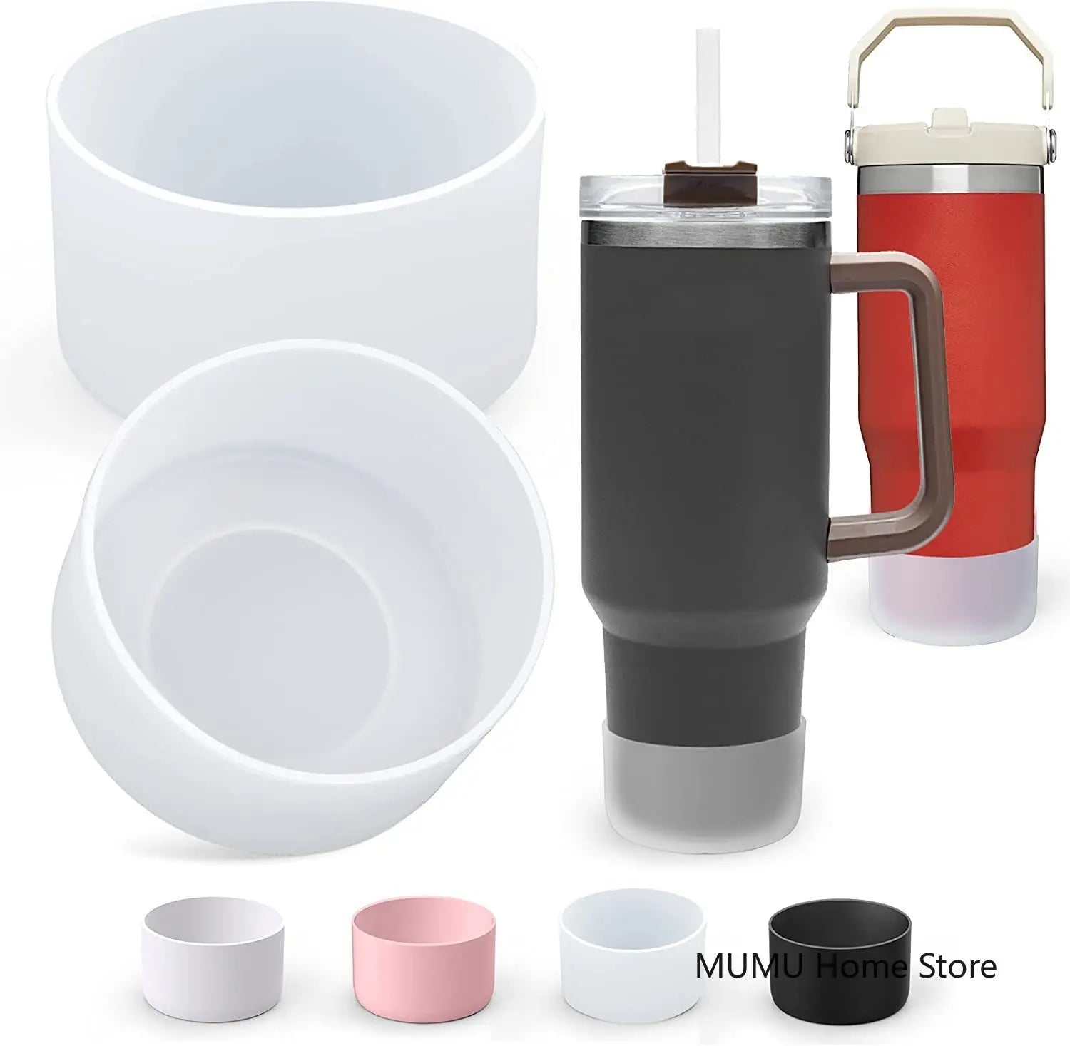Silicone Insulated Cup Protective Sleeve For 40oz 30oz 20oz Water Bottle Silicone Boot Bottom Sleeve Cover Non-Slip Cup Sleeve Good Vibrations Adult Super Store