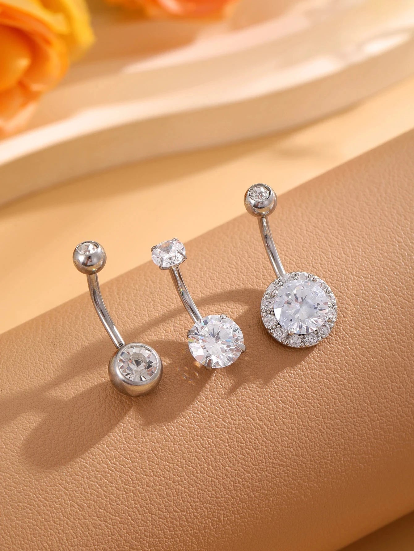 3pcs Gold Color Heart Butterfly Dangled Belly Piercing Sets 14G Stainlees Steel Navel Jewelry for Women Girls Body Belly Rings Good Vibrations Adult Super Store